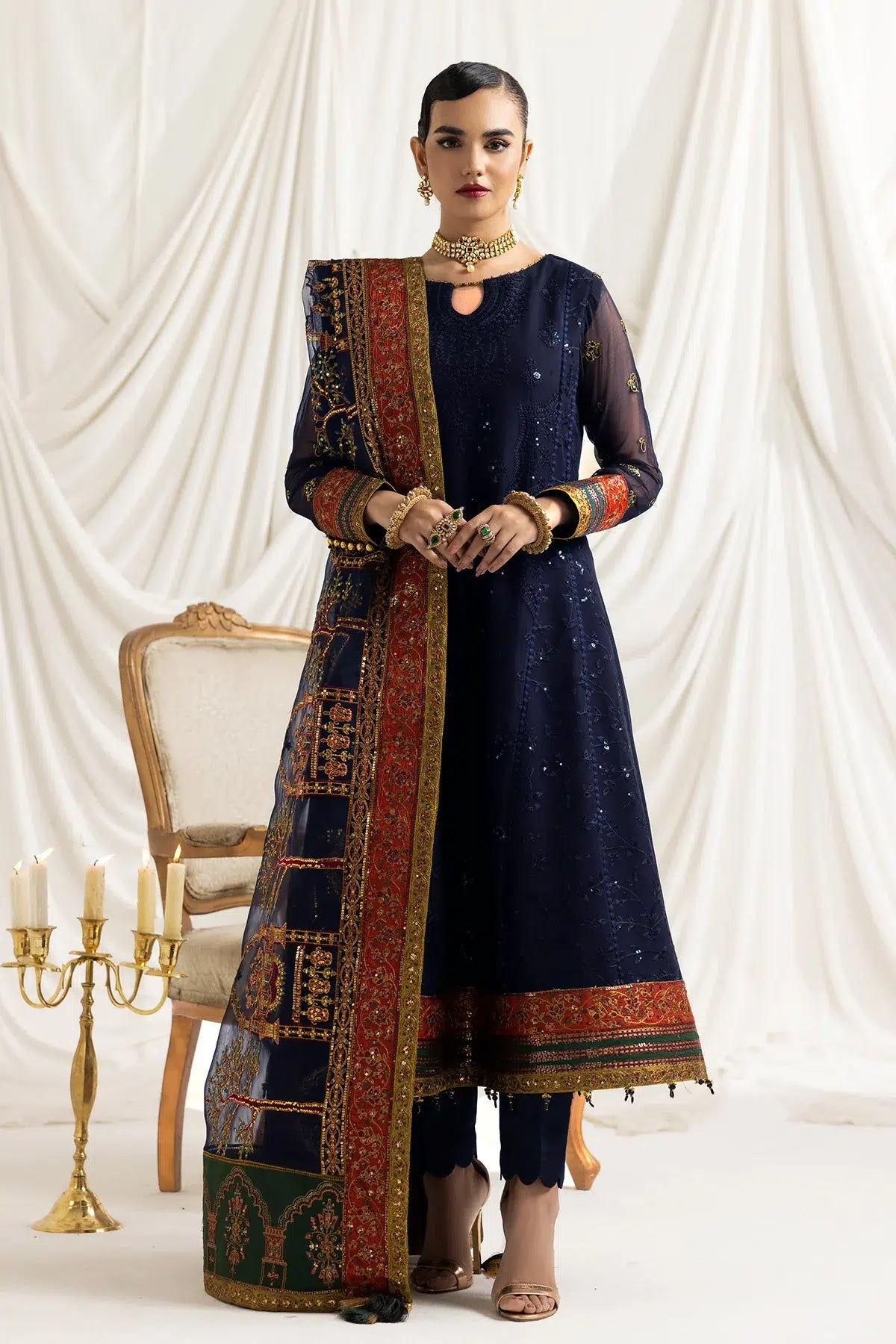 Alizeh | Formals Collection | Mehlika C (BLUE) by Designer Alizeh - House of Maryam - Pakistani Designer Ethnic Wear in {{ shop.shopifyCountryName }}