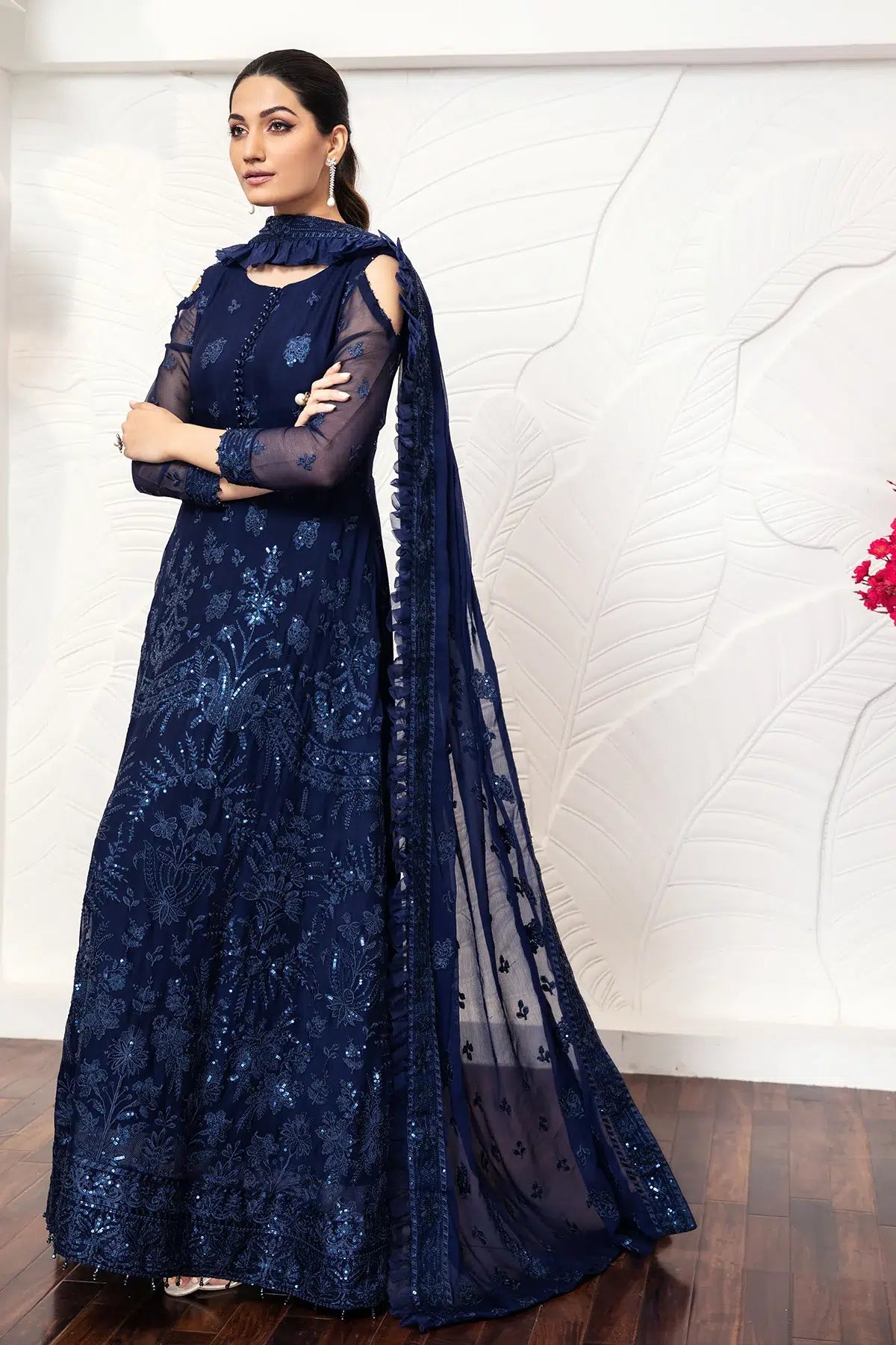 Alizeh | Formals Collection | Glace Blue by Designer Alizeh - House of Maryam - Pakistani Designer Ethnic Wear in {{ shop.shopifyCountryName }}