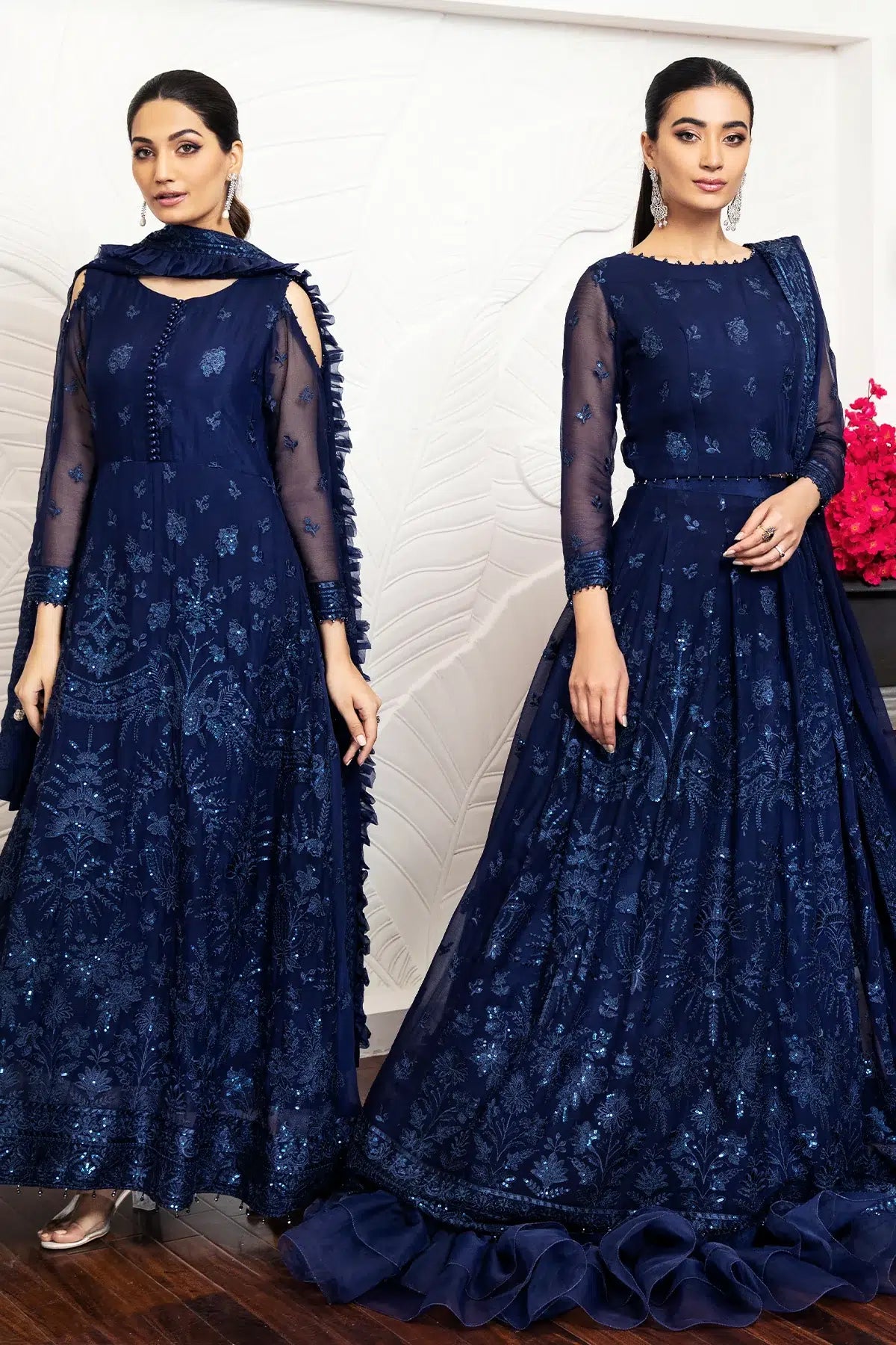 Alizeh | Formals Collection | Glace Blue by Designer Alizeh - House of Maryam - Pakistani Designer Ethnic Wear in {{ shop.shopifyCountryName }}