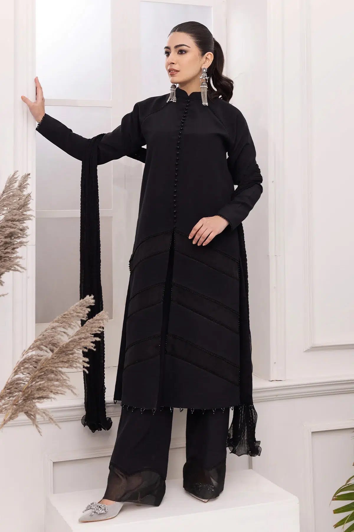Alizeh | Formals Collection | Black Dress 3 piece - RTW1004 -  Alizeh Formal - Original Designer Dress - House of Maryam