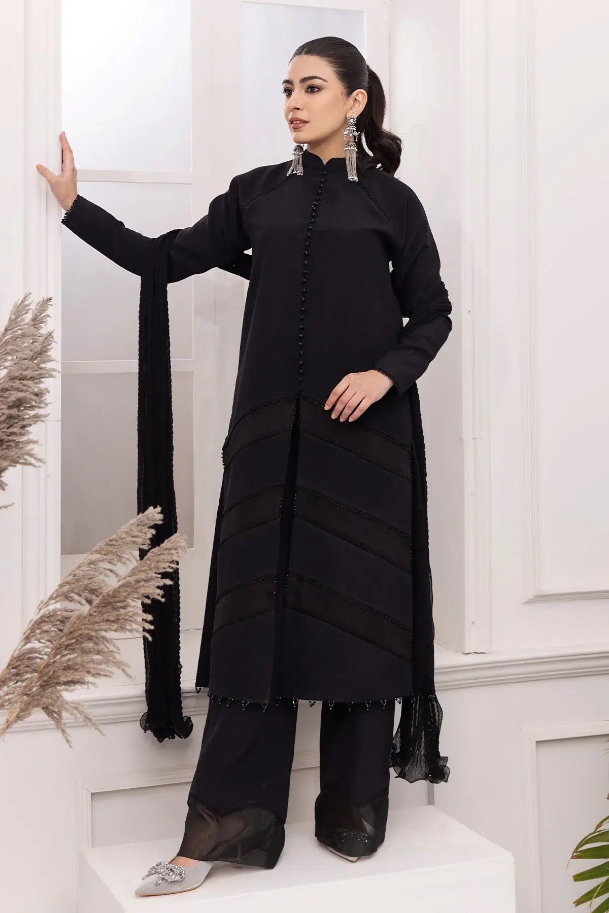 Alizeh | Formals Collection | Black Dress 3 piece - RTW1004