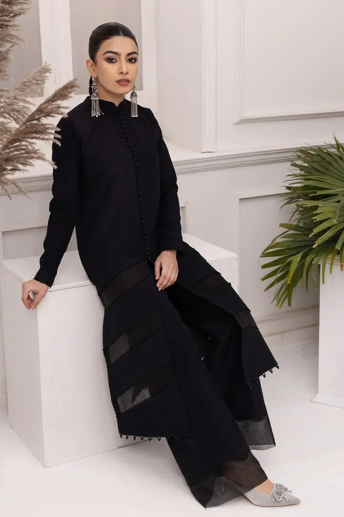 Alizeh | Formals Collection | Black Dress 3 piece - RTW1004 -  Alizeh Formal - Original Designer Dress - House of Maryam