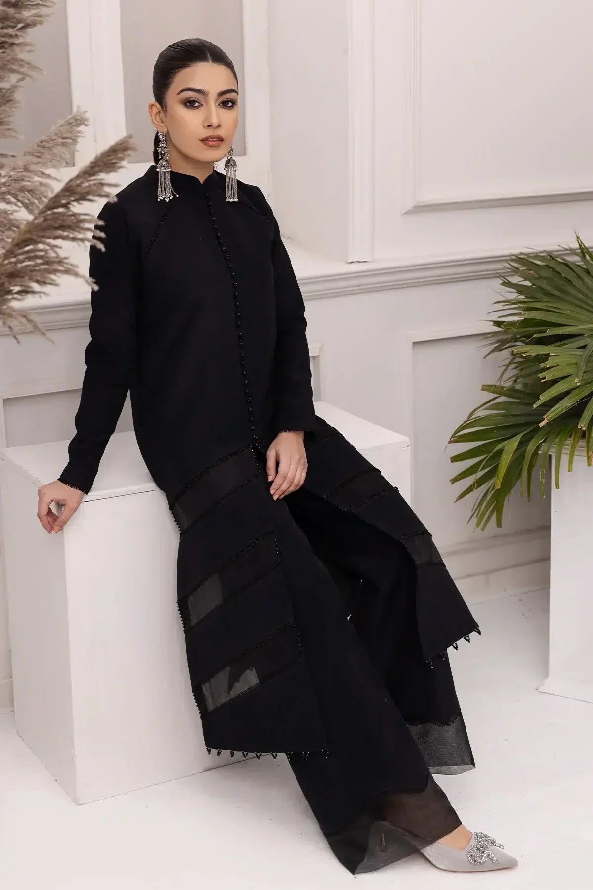 Alizeh | Formals Collection | Black Dress 3 piece - RTW1004