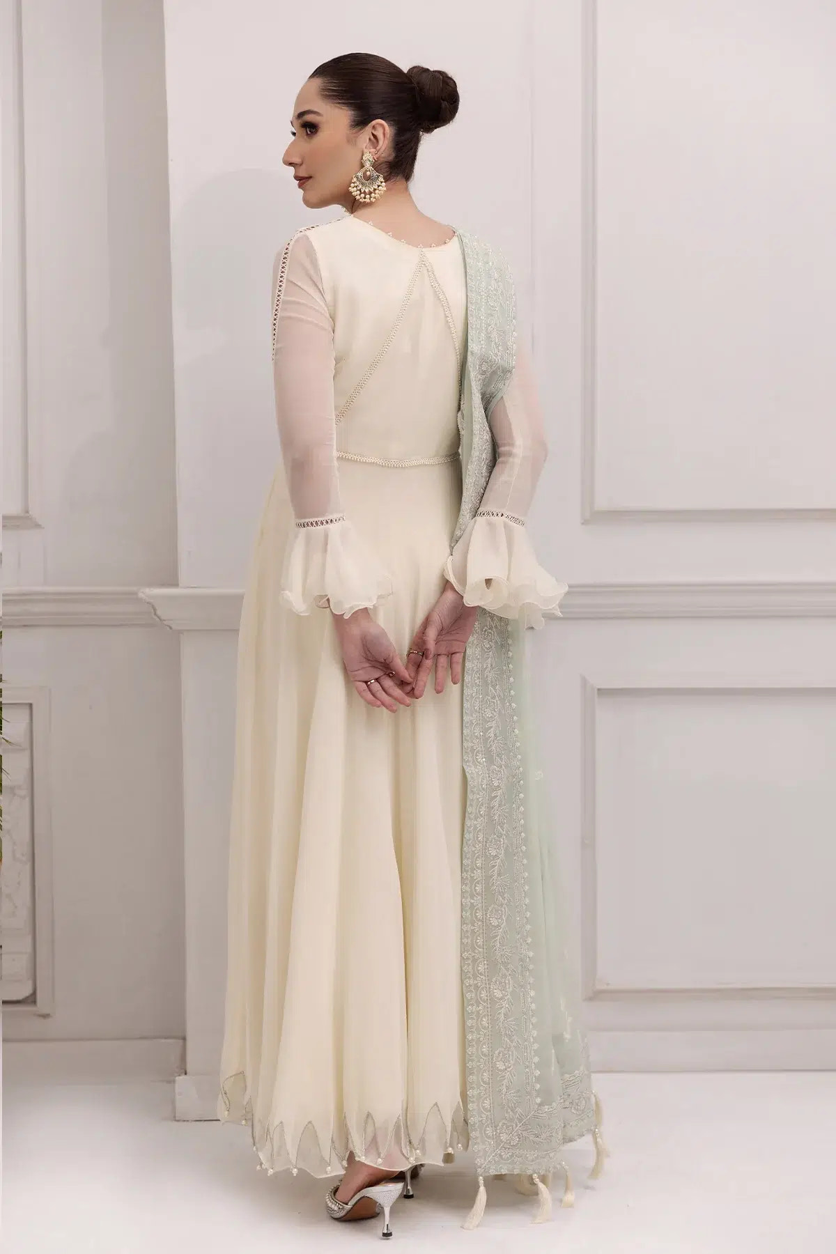 Alizeh | Formals Collection | Off White Dress 3 piece - RTW1007 -  Alizeh Formal - Original Designer Dress - House of Maryam