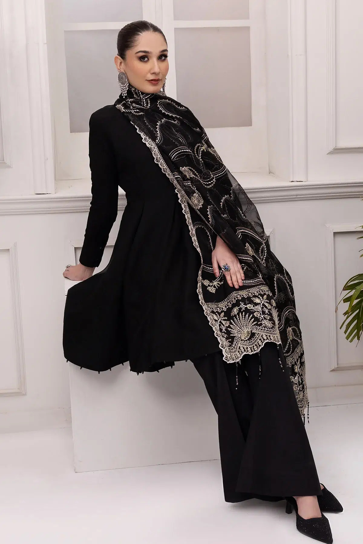 Alizeh | Formals Collection | Black Dress 3 piece - RTW1008 -  Alizeh Formal - Original Designer Dress - House of Maryam
