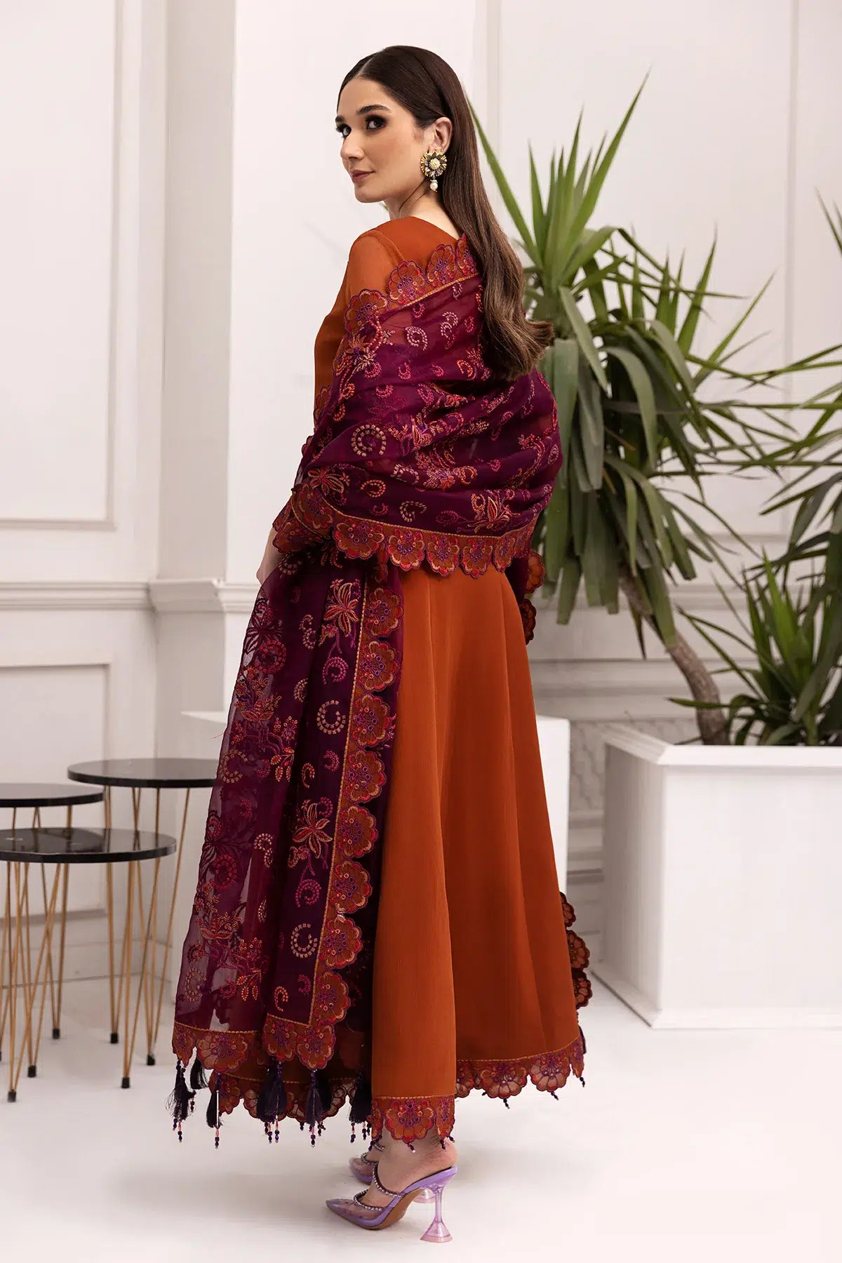 Alizeh | Formals Collection | Rust Dress 3 piece - RTW1011 -  Alizeh Formal - Original Designer Dress - House of Maryam