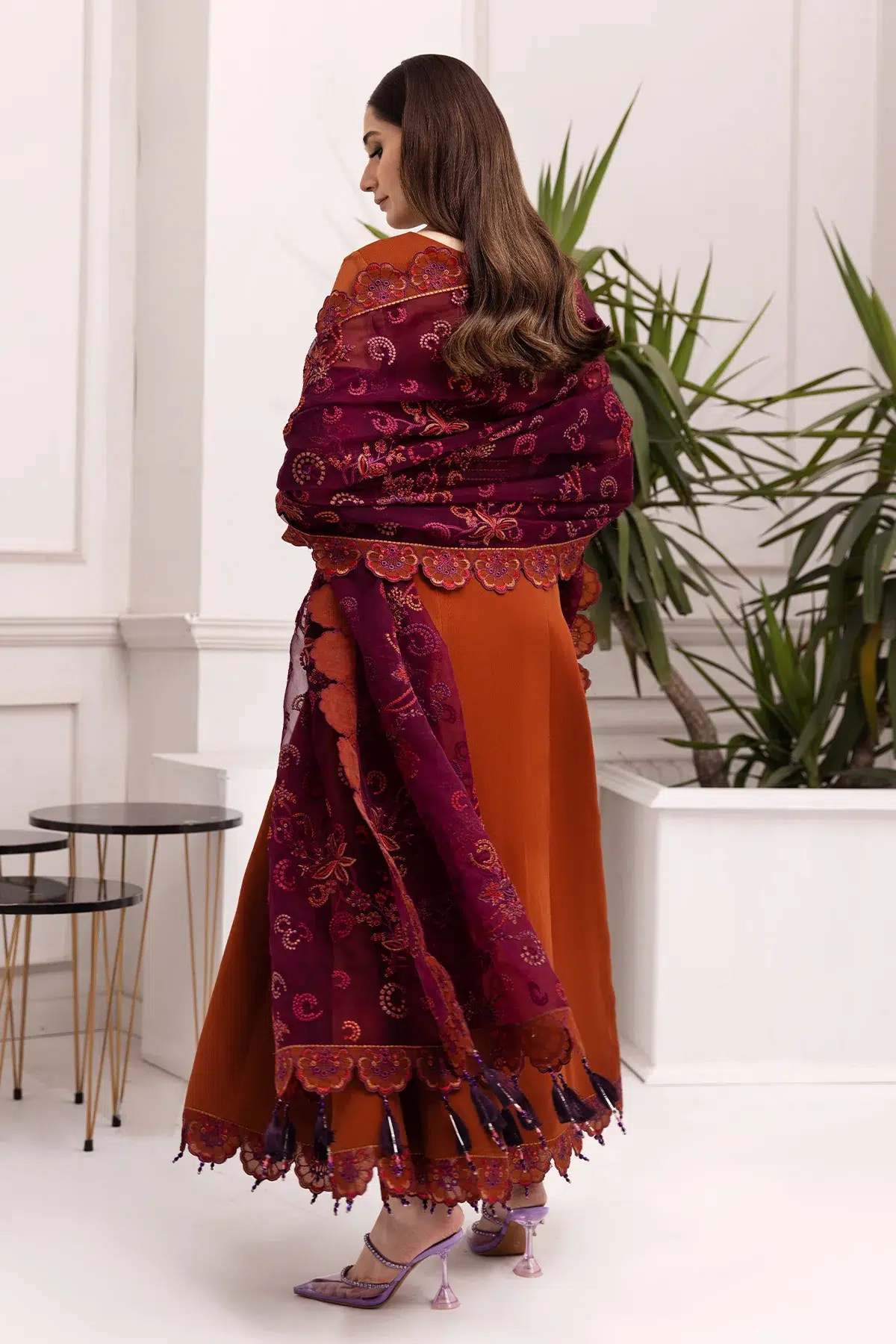 Alizeh | Formals Collection | Rust Dress 3 piece - RTW1011 -  Alizeh Formal - Original Designer Dress - House of Maryam