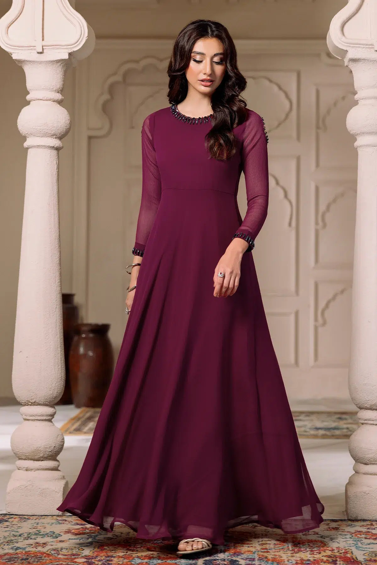 Alizeh | Formals Collection | Magenta 3 piece - RTW1013 -  Alizeh Formal - Original Designer Dress - House of Maryam