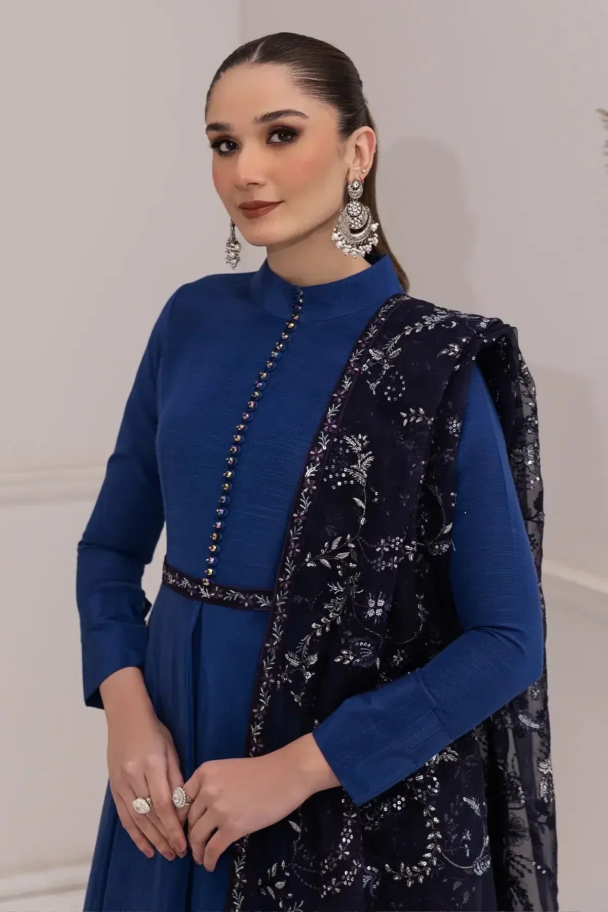 Alizeh | Formals Collection | Royal Blue Dress 3 piece - RTW1002