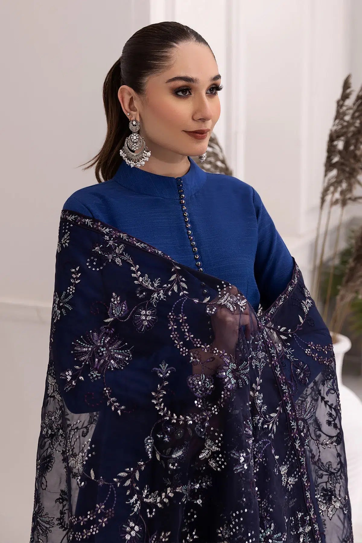 Alizeh | Formals Collection | Royal Blue Dress 3 piece - RTW1002