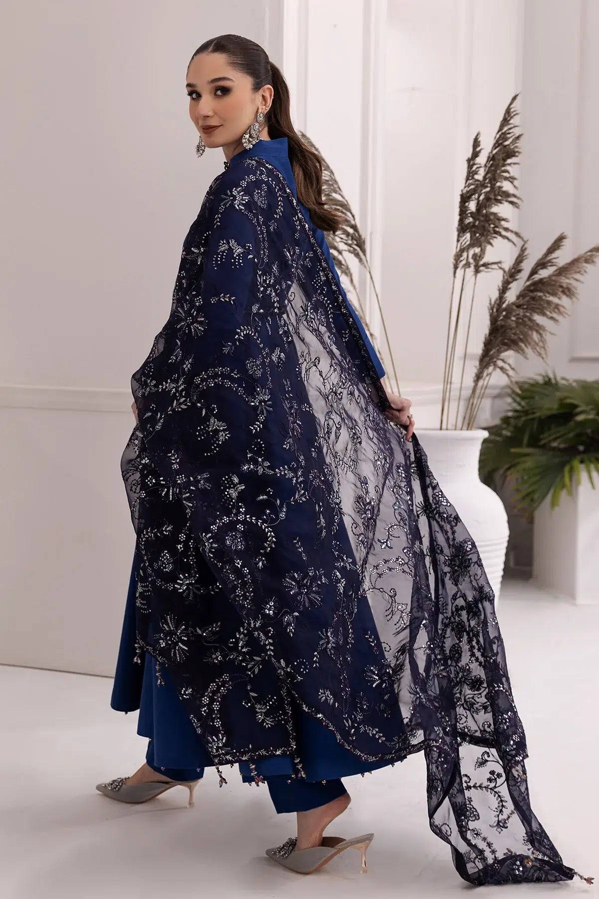 Alizeh | Formals Collection | Royal Blue Dress 3 piece - RTW1002