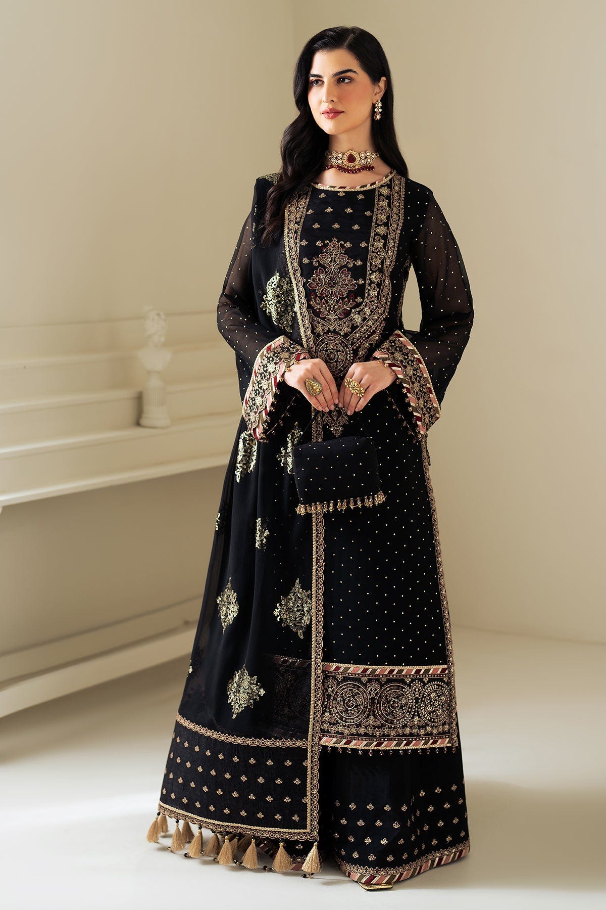 Alizeh | Selene Luxury Chiffon Collection 25 | AF-PS-8005-Alba -  Alizeh Ladies Clothes - Original Designer Dress - House of Maryam