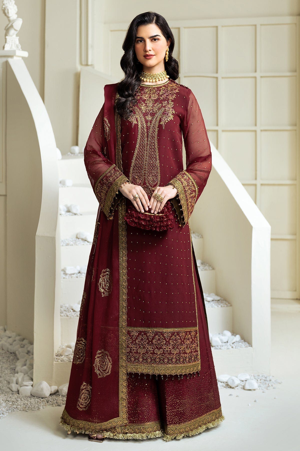 Alizeh | Selene Luxury Chiffon Collection 25 | AF-PS-8007-Gina -  Alizeh Ladies Clothes - Original Designer Dress - House of Maryam