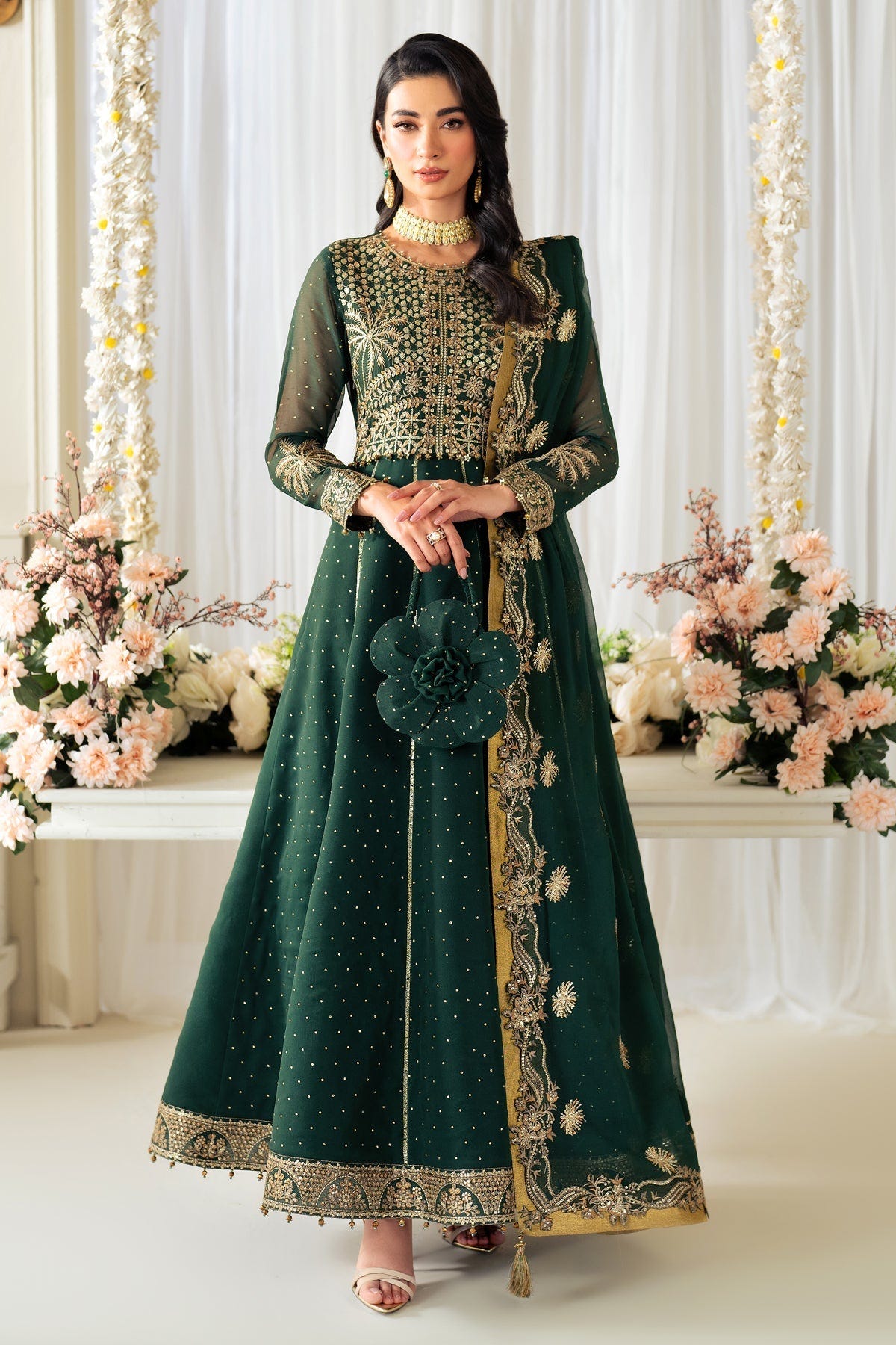 Alizeh | Selene Luxury Chiffon Collection 25 | AF-PS-8003-Citrus -  Alizeh Ladies Clothes - Original Designer Dress - House of Maryam