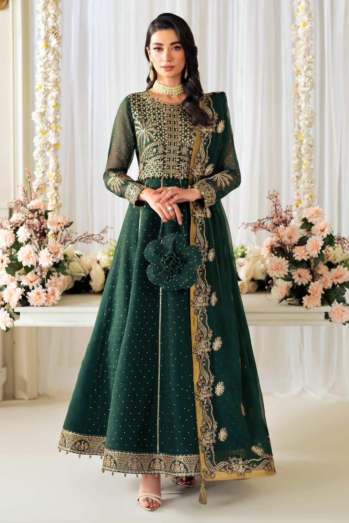 Alizeh | Selene Luxury Chiffon Collection 25 | AF-PS-8003-Citrus -  Alizeh Ladies Clothes - Original Designer Dress - House of Maryam