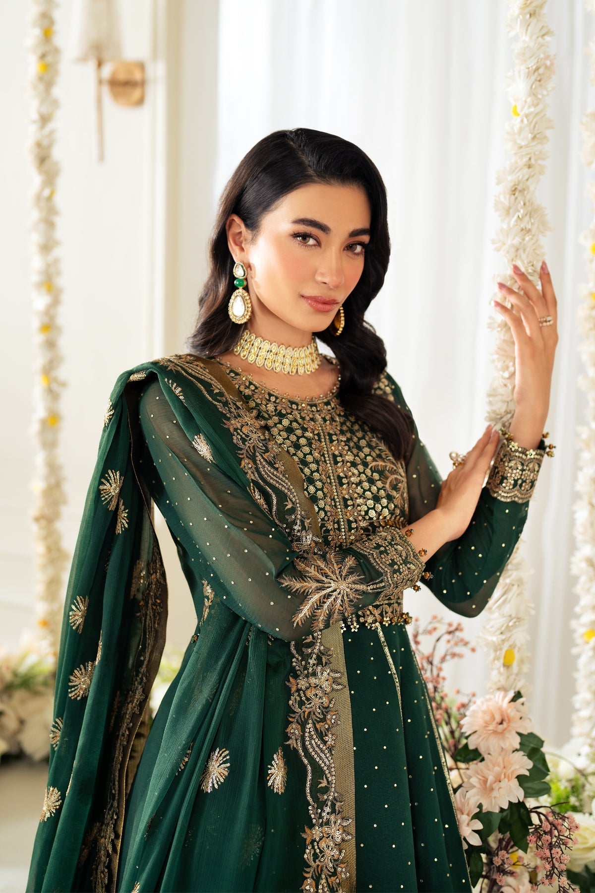 Alizeh | Selene Luxury Chiffon Collection 25 | AF-PS-8003-Citrus -  Alizeh Ladies Clothes - Original Designer Dress - House of Maryam