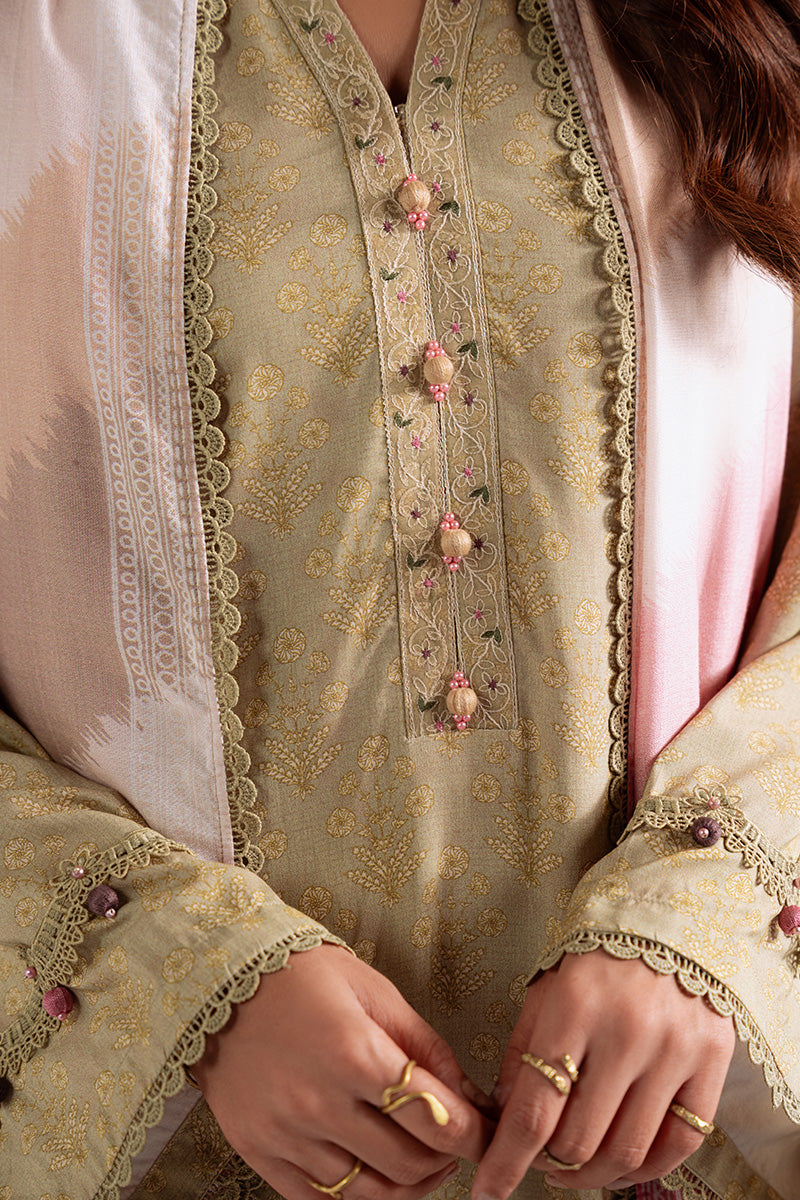 Cross Stitch | Khaddar Linen 25 | SAGE GARLAND, image 3