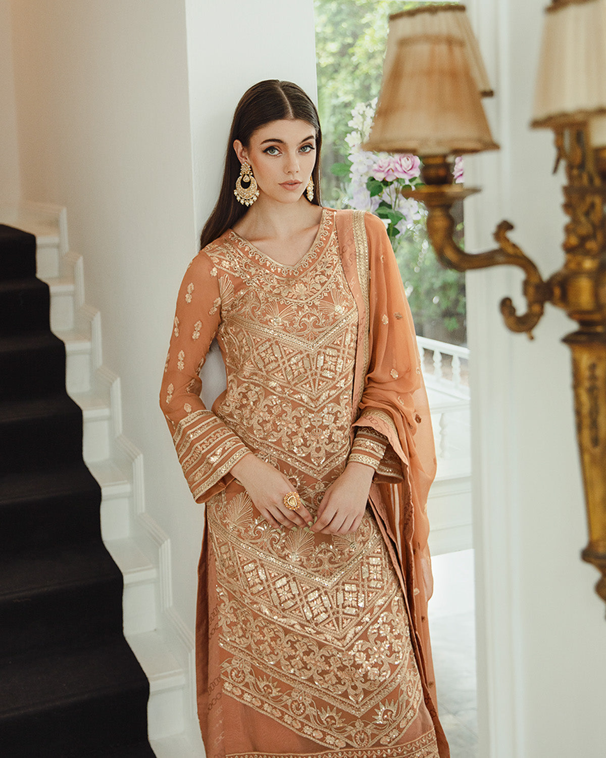 Maryum n Maria | Freesia Ariya Formals |  SW23-505 - Rosy Brown - Parisa -  Maryum N Maria Formal - Original Designer Dress - House of Maryam