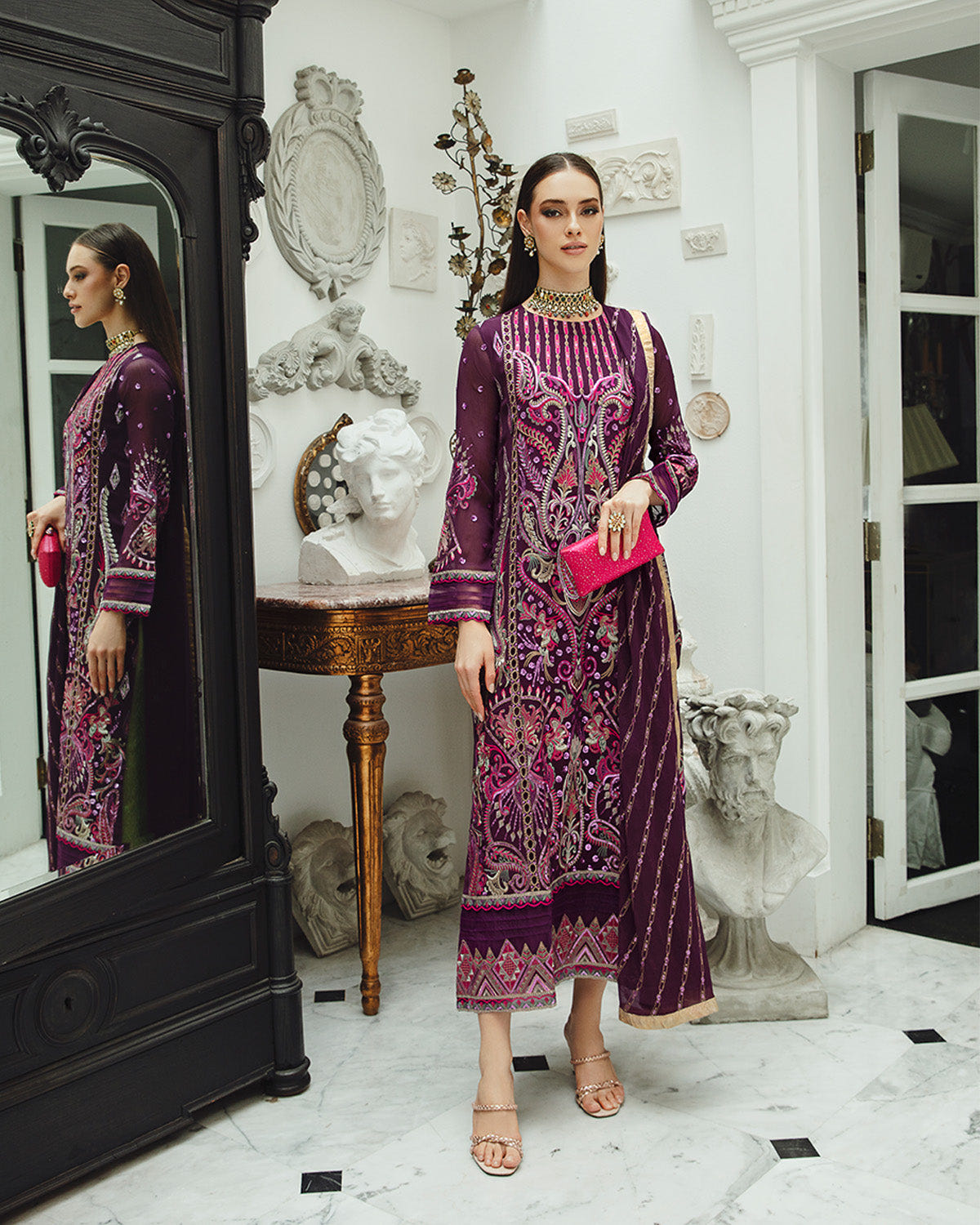 Maryum n Maria | Freesia Ariya Formals | SW23-502 - PLUM - Roshan -  Maryum N Maria Formal - Original Designer Dress - House of Maryam