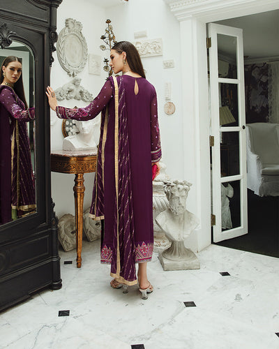 Maryum n Maria | Freesia Ariya Formals | SW23-502 - PLUM - Roshan -  Maryum N Maria Formal - Original Designer Dress - House of Maryam