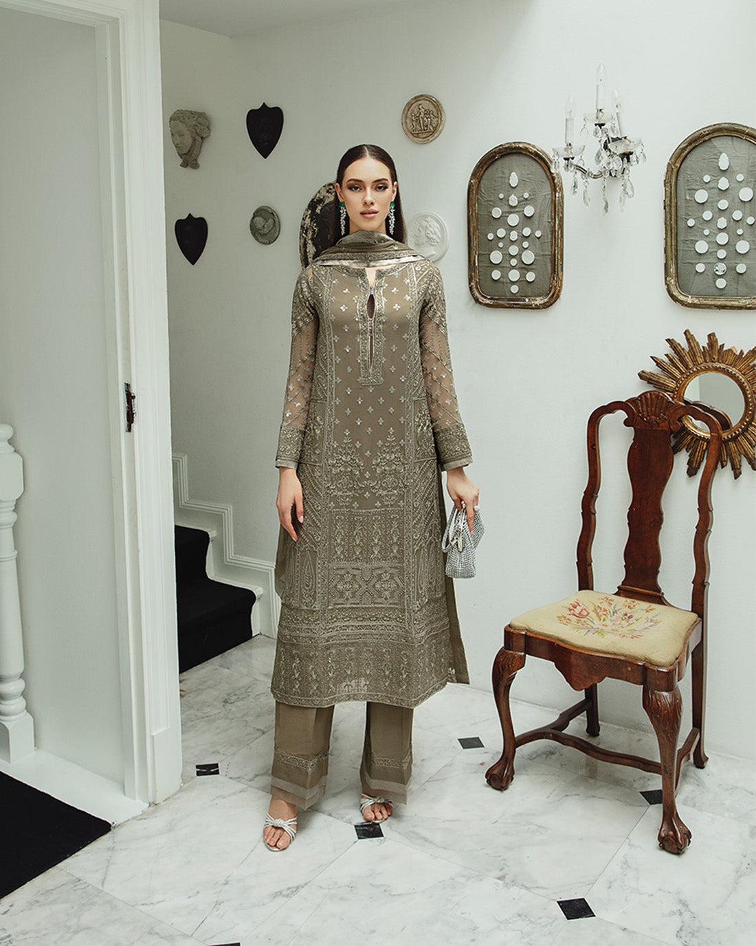 Maryum n Maria | Freesia Ariya Formals | SW23-504 - Umber - Zarin by Designer Marym N Maria - House of Maryam - Pakistani Designer Ethnic Wear in {{ shop.shopifyCountryName }}