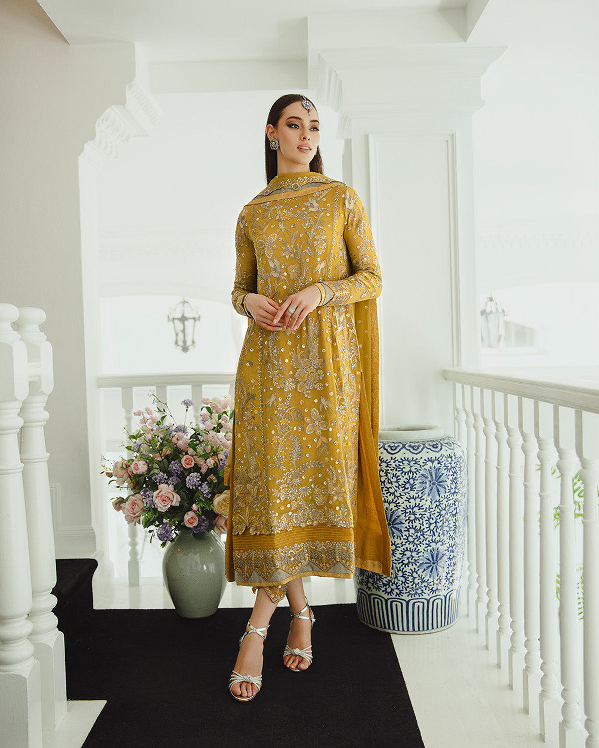 Maryum n Maria | Freesia Ariya Formals | SW23-510 - Ocher - Laleh -  Maryam N Maria Formal - Original Designer Dress - House of Maryam