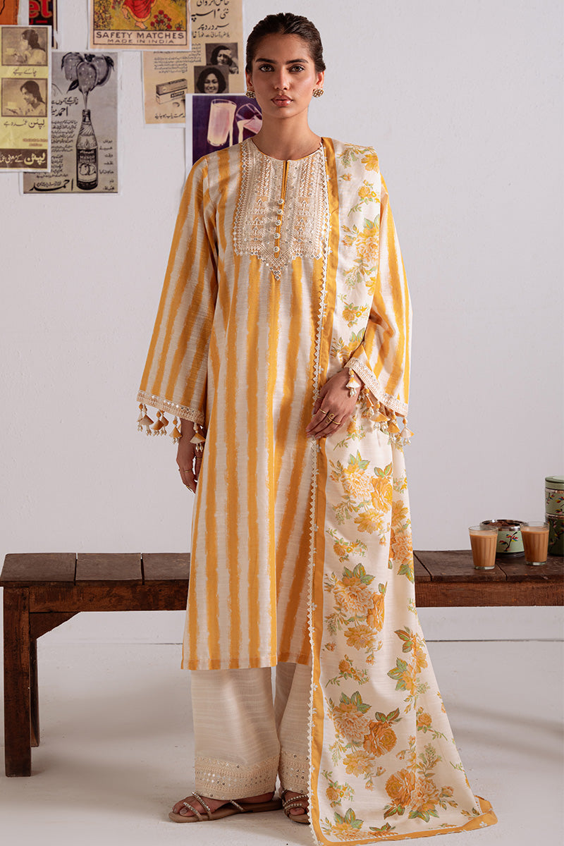 Cross Stitch | Khaddar Linen 25 | OCHRE BLISS-1