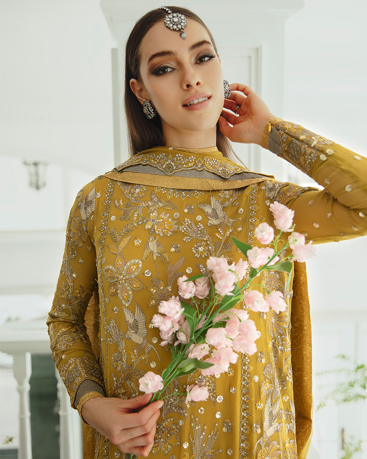 Maryum n Maria | Freesia Ariya Formals | SW23-510 - Ocher - Laleh -  Maryam N Maria Formal - Original Designer Dress - House of Maryam