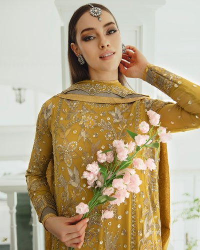 Maryum n Maria | Freesia Ariya Formals | SW23-510 - Ocher - Laleh -  Maryam N Maria Formal - Original Designer Dress - House of Maryam