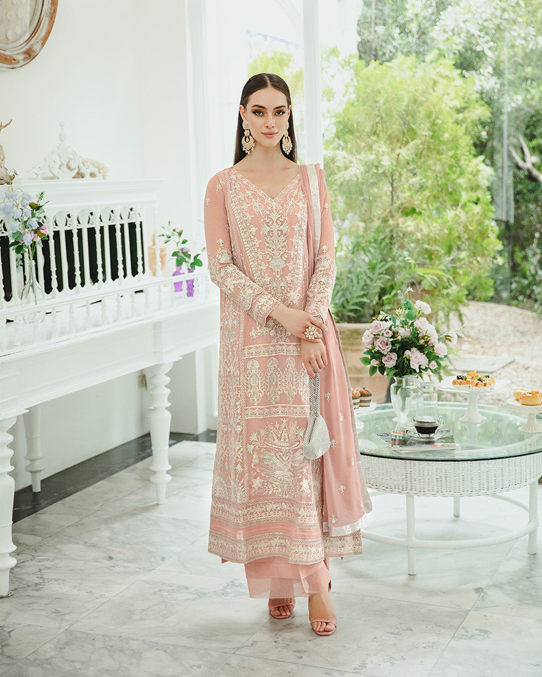 Maryum n Maria | Freesia Ariya Formals | SW23-503 - Pink Nude - Negar by Designer Maryam N Maria - House of Maryam - Pakistani Designer Ethnic Wear in {{ shop.shopifyCountryName }}