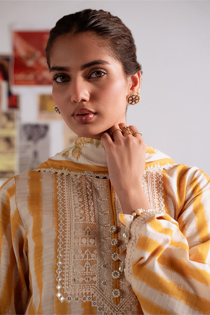 Cross Stitch | Khaddar Linen 25 | OCHRE BLISS-4
