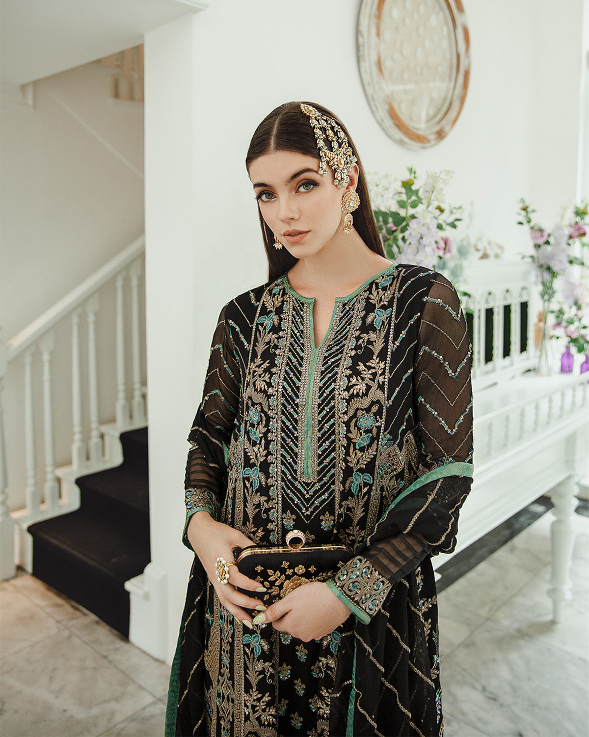Maryum n Maria | Freesia Ariya Formals |  SW23-507 - Black - Iman -  Maryam N Maria Formal - Original Designer Dress - House of Maryam