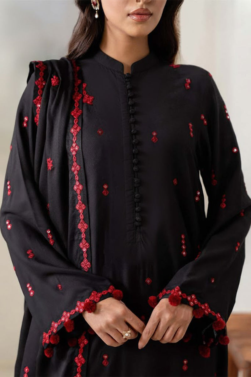 Cross Stitch | Exclusive Pret | Black Muse-2PC(Shirt & Duppata), image 2
