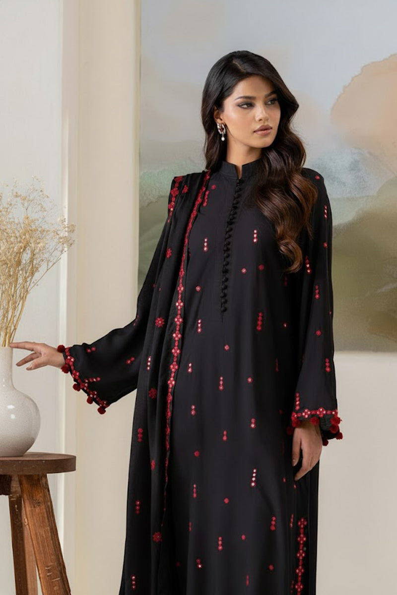 Cross Stitch | Exclusive Pret | Black Muse-2PC(Shirt & Duppata)-1