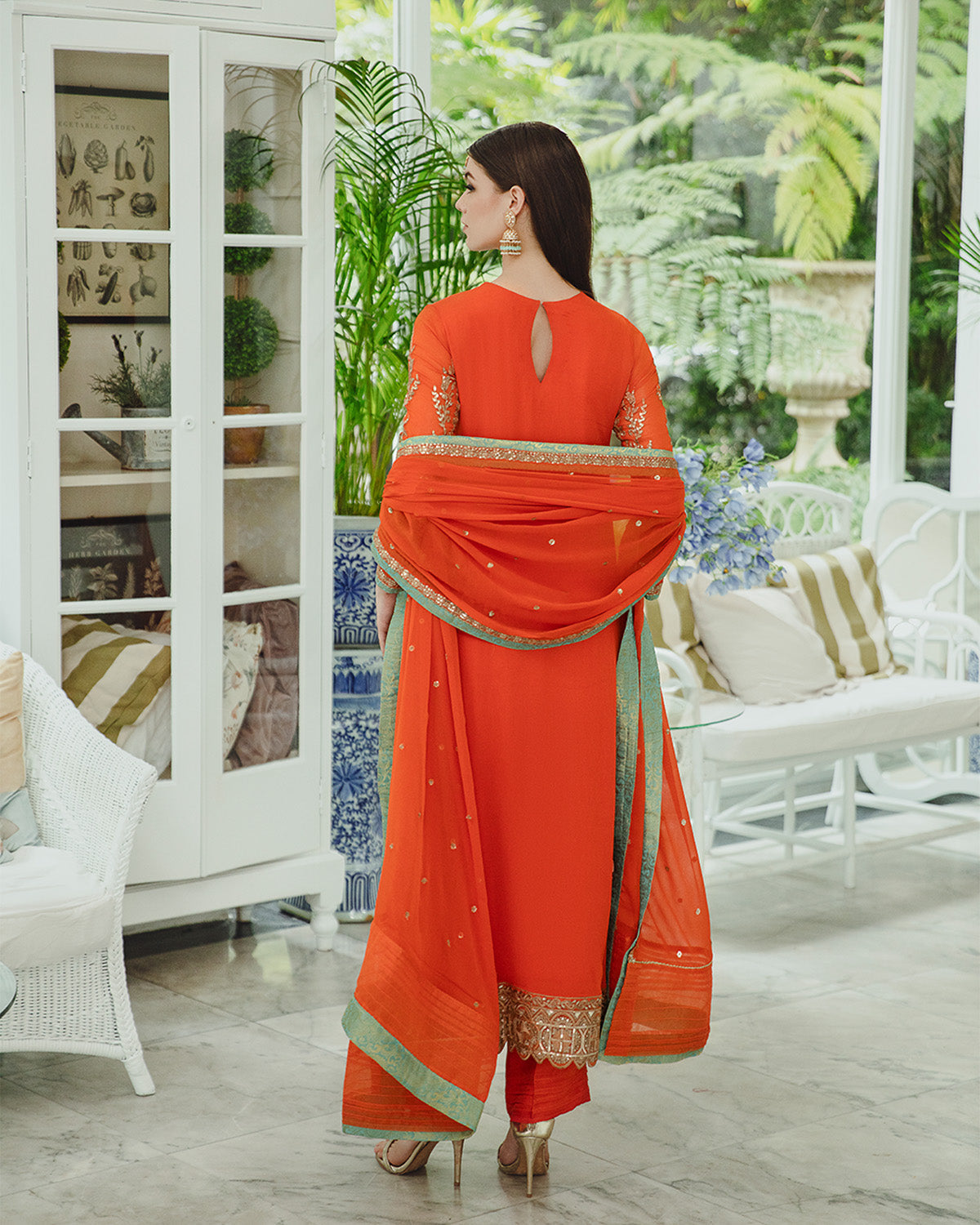 Maryum n Maria | Freesia Ariya Formals | SW23-509 - Tiger Orange - Mina -  Maryam N Maria Formal - Original Designer Dress - House of Maryam