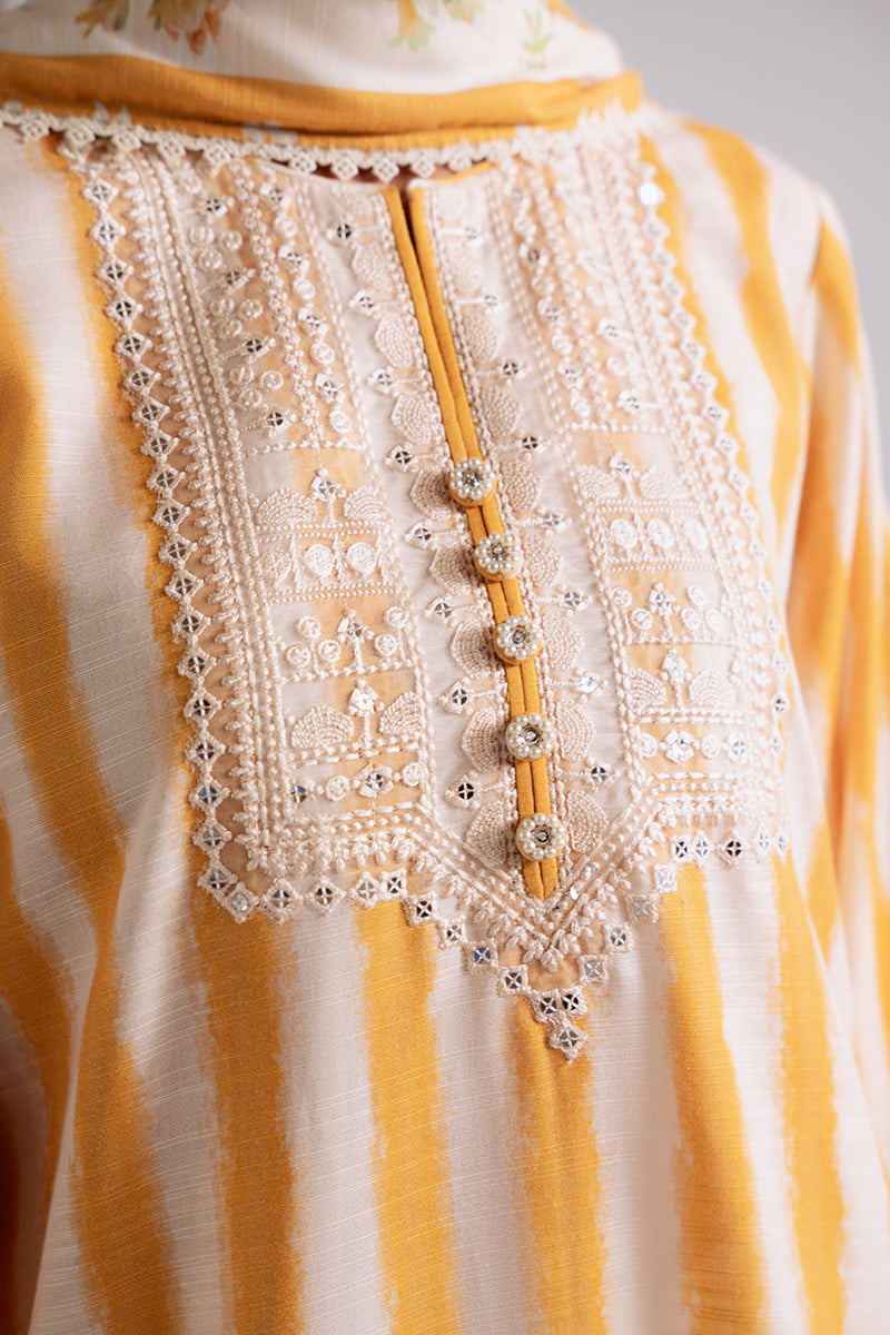 Cross Stitch | Khaddar Linen 25 | OCHRE BLISS-3
