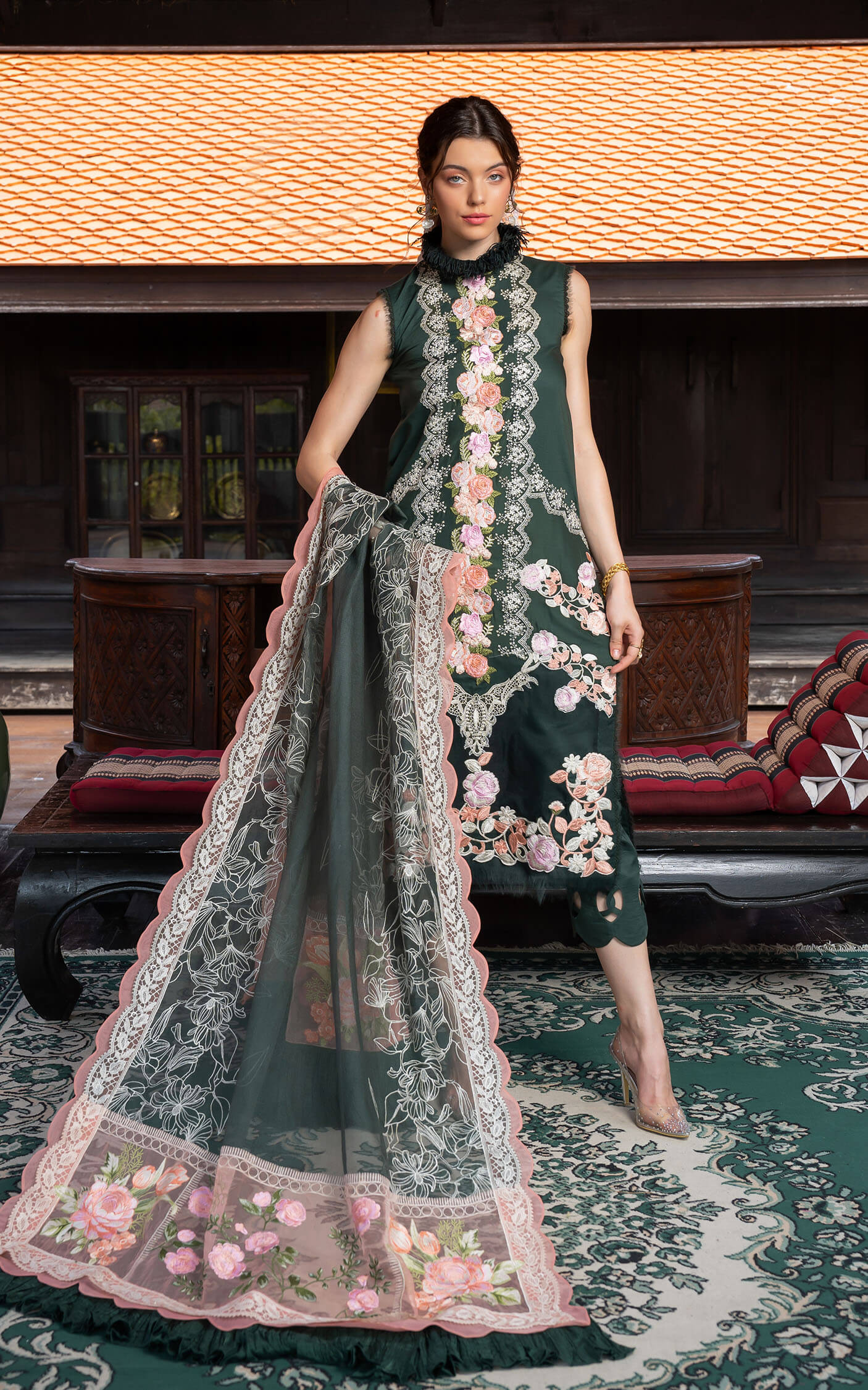 Asifa and Nabeel | Rosemary Ruffles 24 | Charisma by Designer Asifa and Nabeel - House of Maryam - Pakistani Designer Ethnic Wear in {{ shop.shopifyCountryName }}