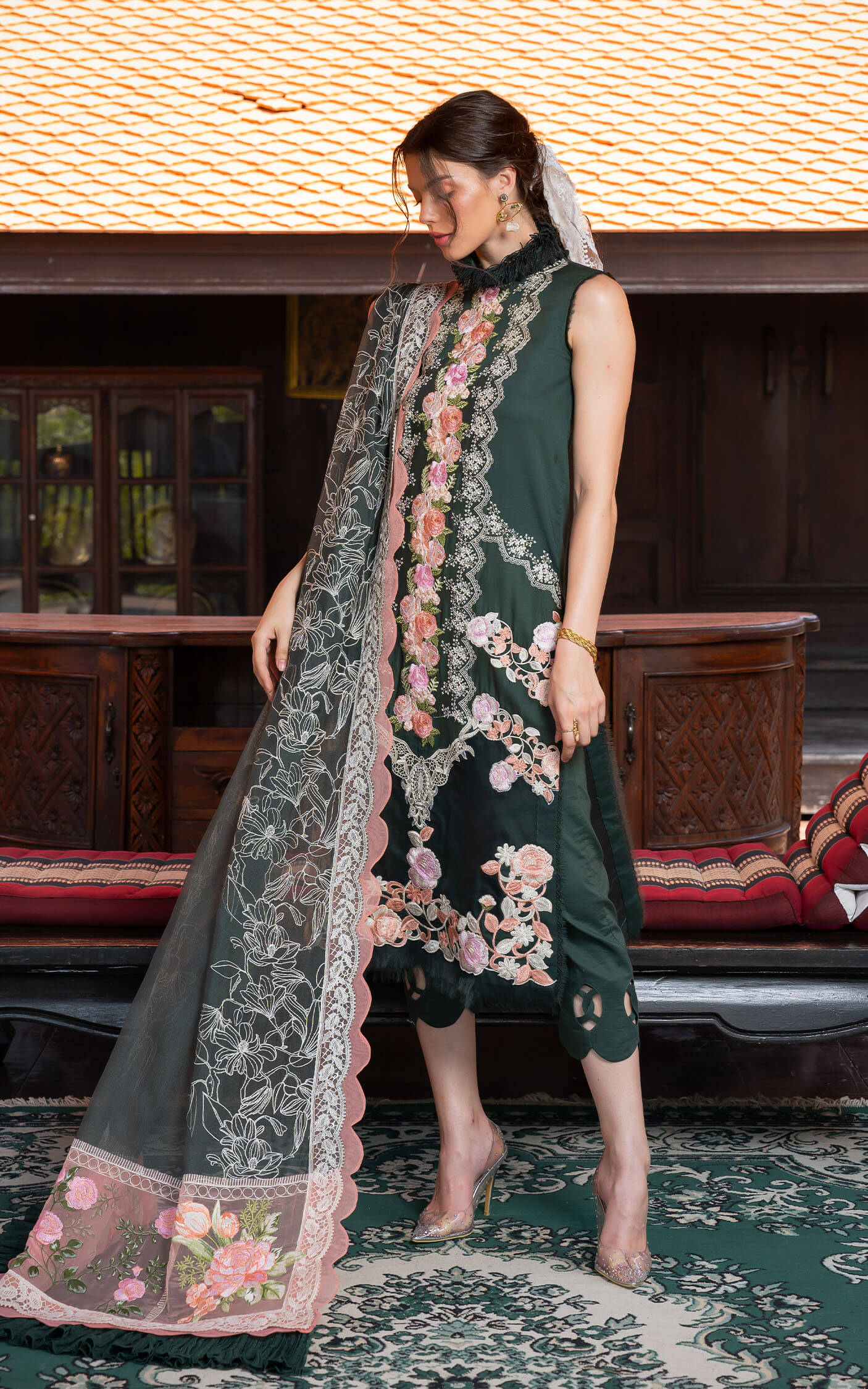 Asifa and Nabeel | Rosemary Ruffles 24 | Charisma by Designer Asifa and Nabeel - House of Maryam - Pakistani Designer Ethnic Wear in {{ shop.shopifyCountryName }}