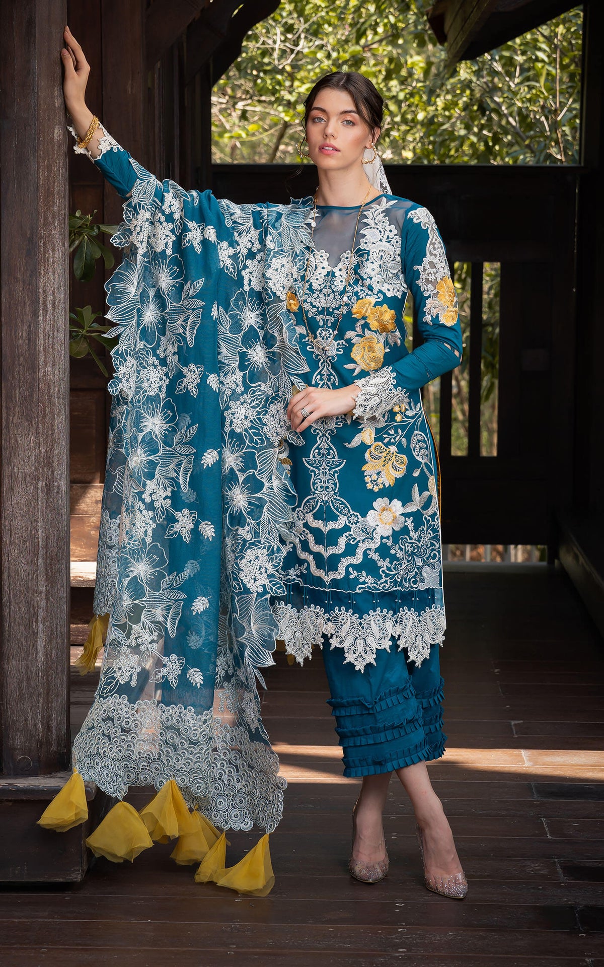 Asifa and Nabeel | Rosemary Ruffles 24 | Flora -  Asifa and Nabeel Luxury - Original Designer Dress - House of Maryam