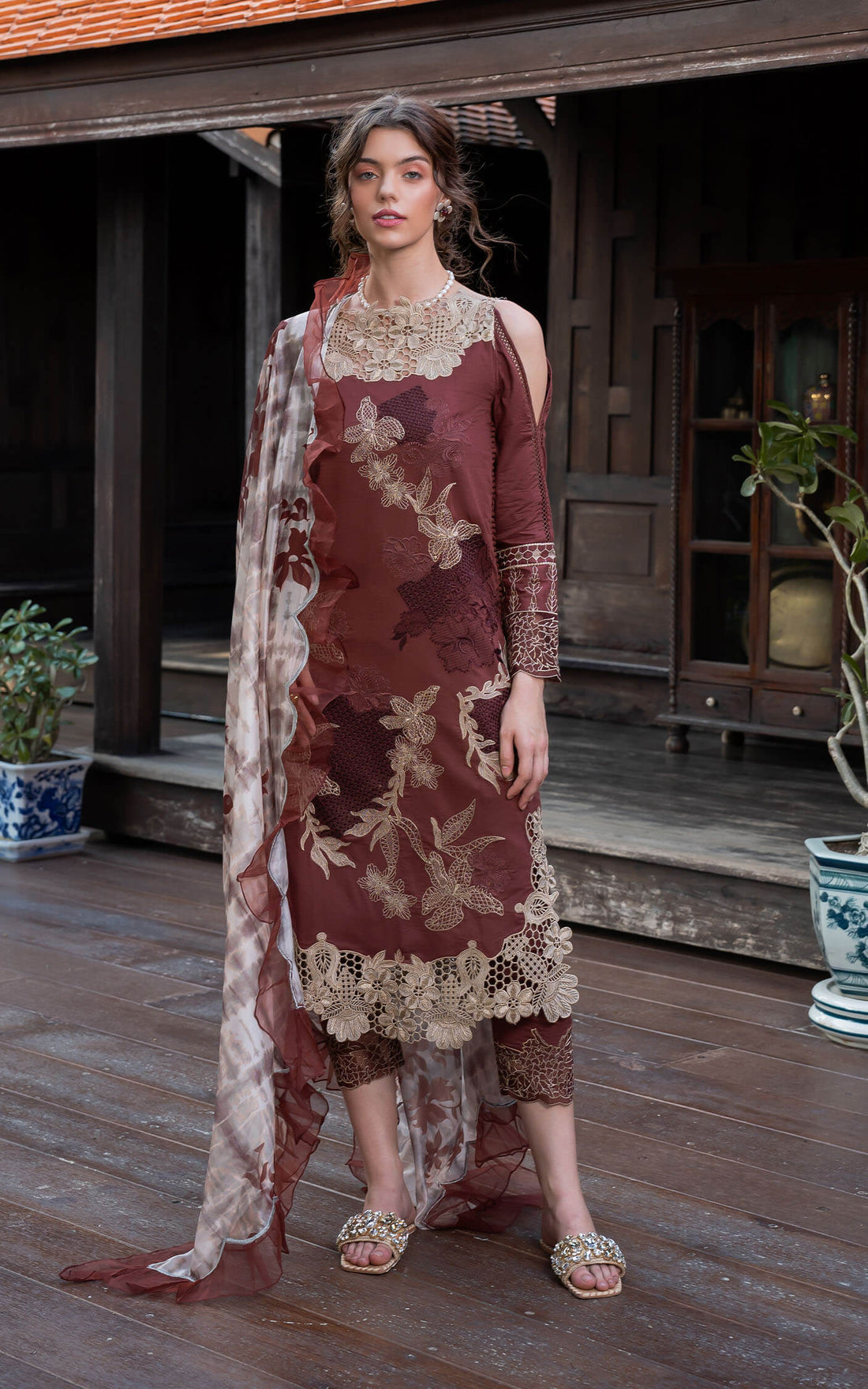 Asifa and Nabeel | Rosemary Ruffles 24 | Sheen by Designer Asifa and Nabeel - House of Maryam - Pakistani Designer Ethnic Wear in {{ shop.shopifyCountryName }}