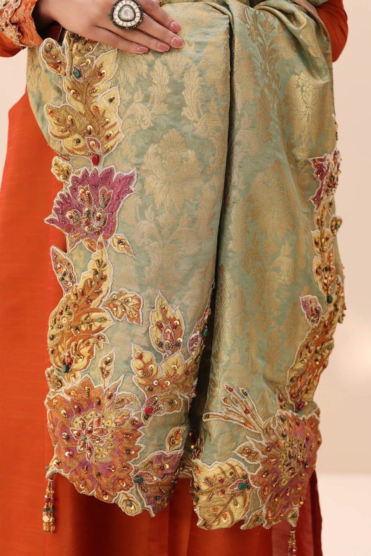 Musferah Saad | Ethereal Embrace | Tangerine Aura-4