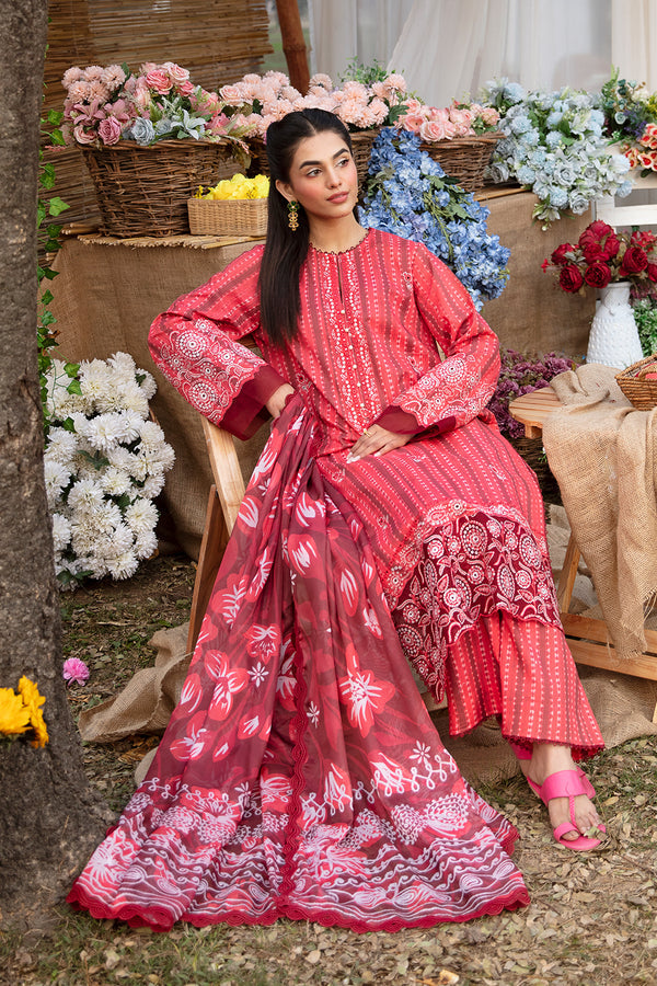 Afrozeh | Ayzel Summer Dream | CARDINAL -  Afrozeh Casuals - Original Designer Dress - House of Maryam