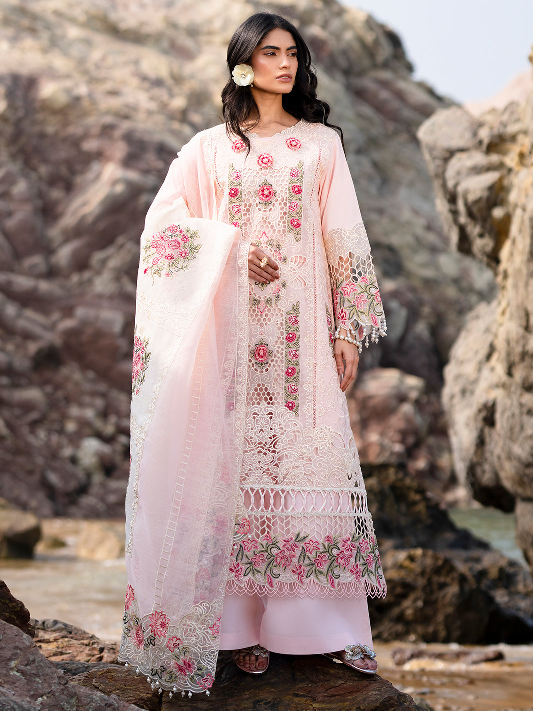 Mahnur | Sirena Luxury Lawn 25 | Azalea -  Mahnur Ladies Clothes - Original Designer Dress - House of Maryam
