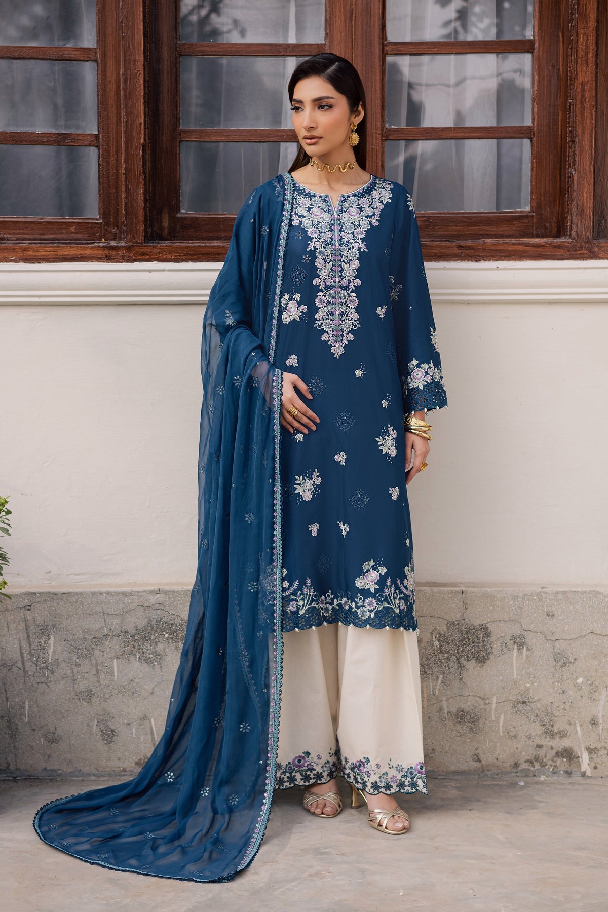 Batik | Feyre Luxury Lawn Eid Edit 26' | Azraaq 3Pc