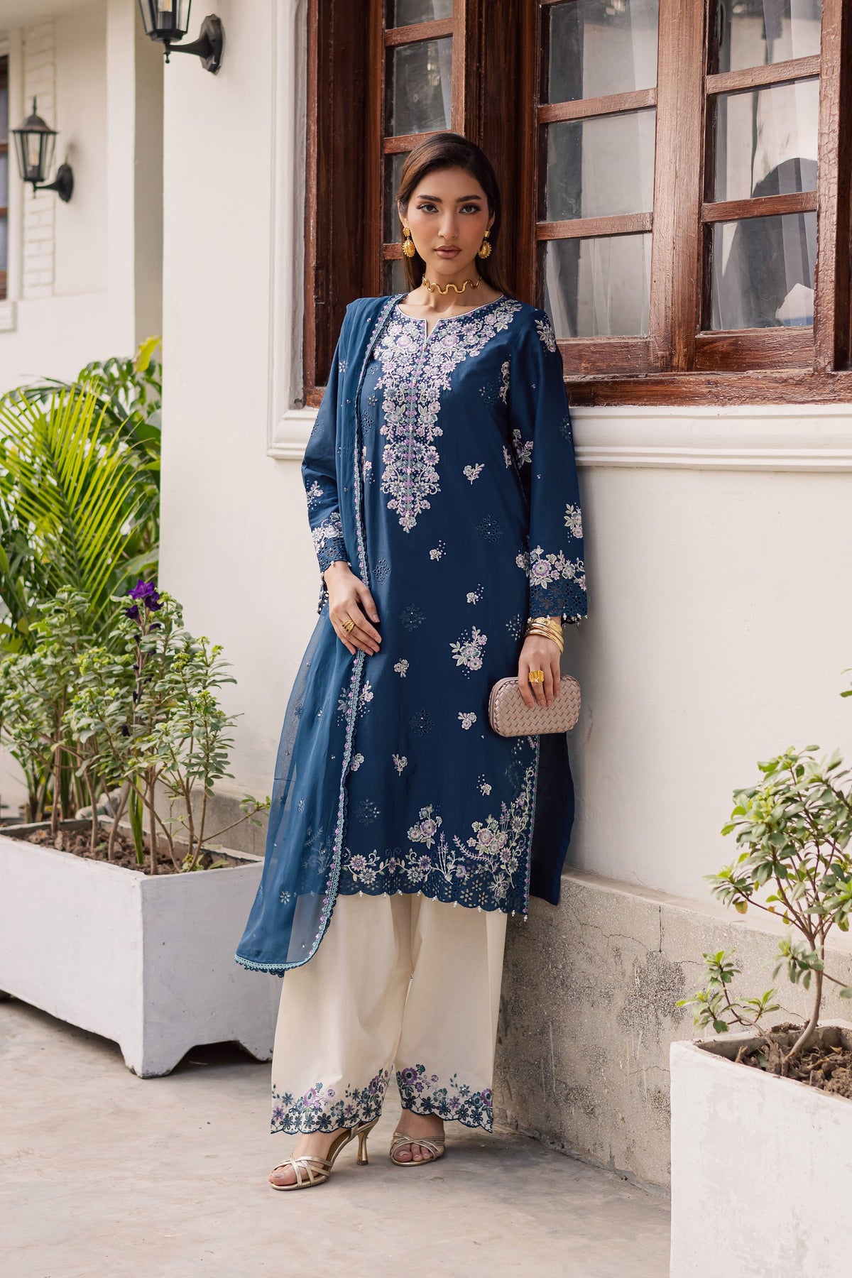 Batik | Feyre Luxury Lawn Eid Edit 26' | Azraaq 3Pc-6
