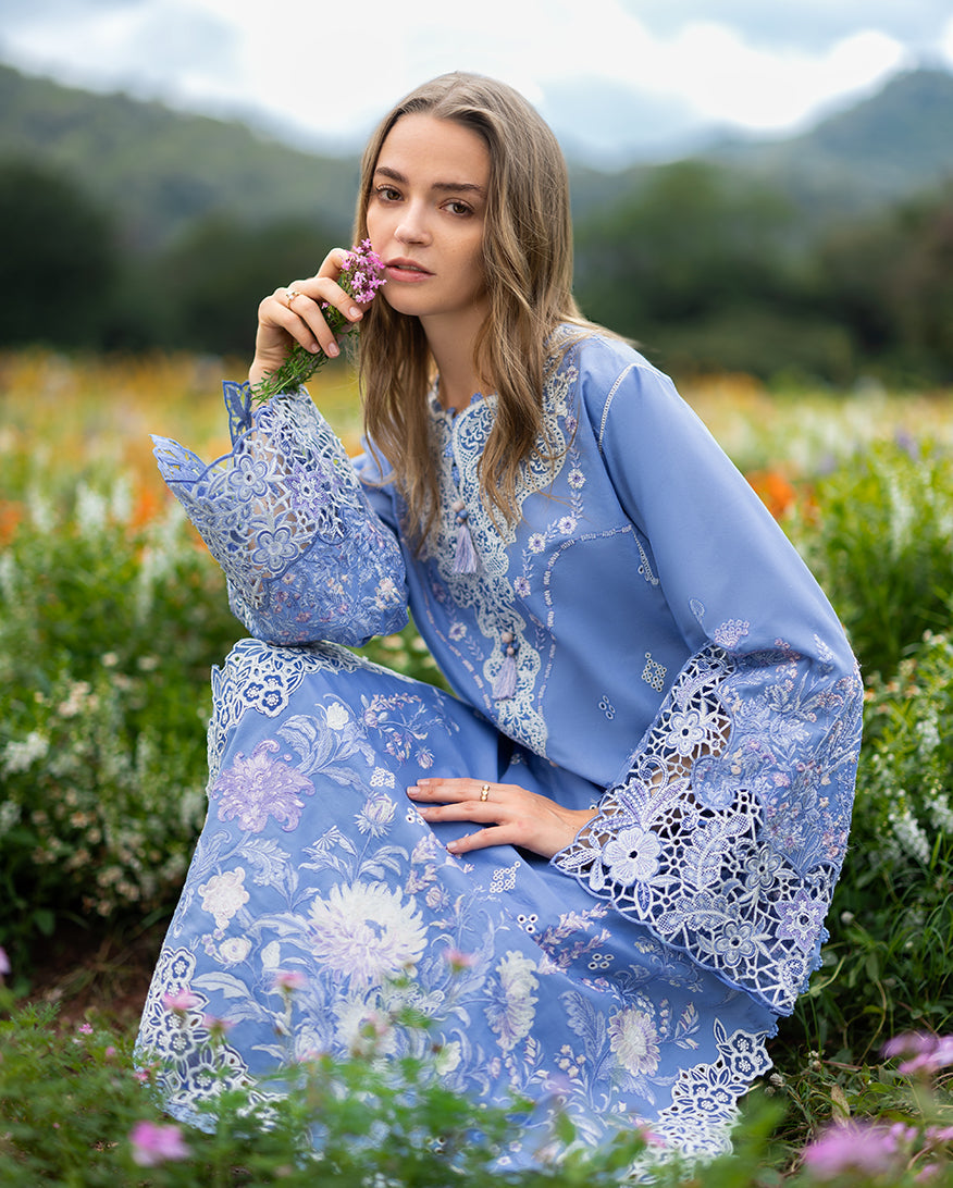 Mushq | Hemline the Secret Garden | Azure Bloom, image 5