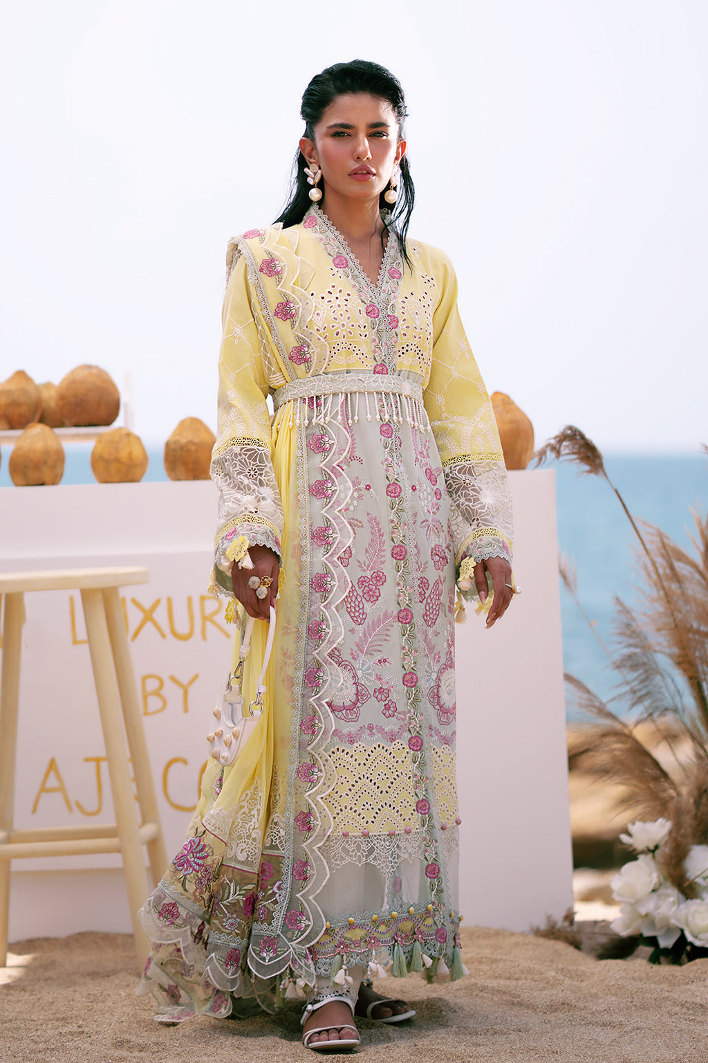 AJR Couture | Dastan Luxury Lawn 25 | Azure -  AJR Couture Ladies Clothes - Original Designer Dress - House of Maryam