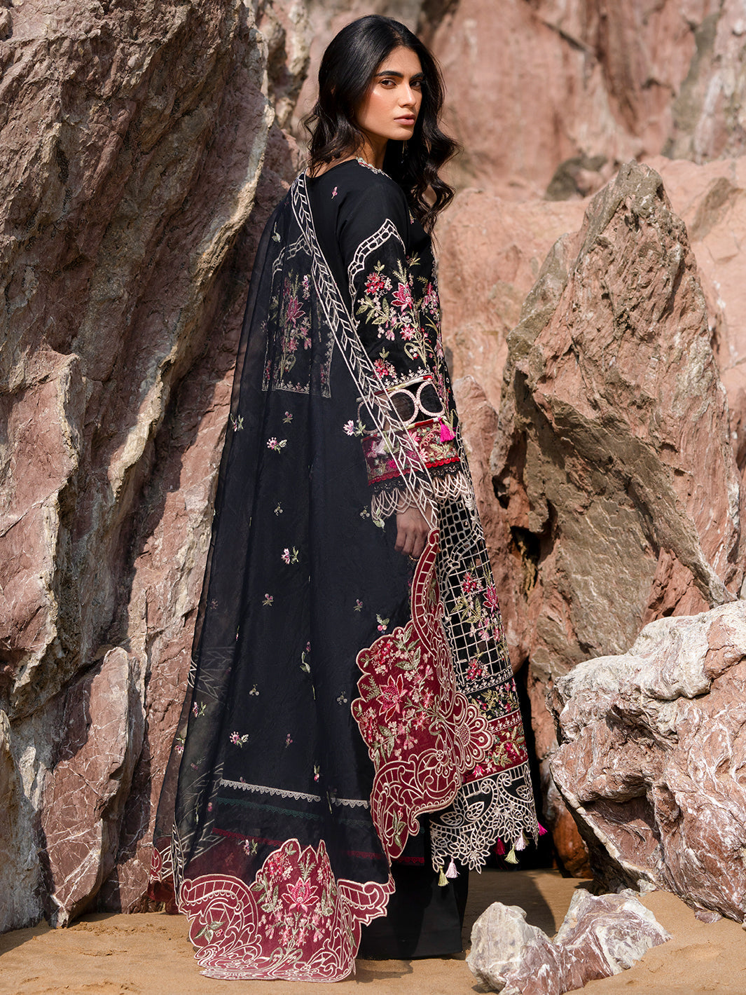 Mahnur | Sirena Luxury Lawn 25 | Azure -  Mahnur Ladies Clothes - Original Designer Dress - House of Maryam