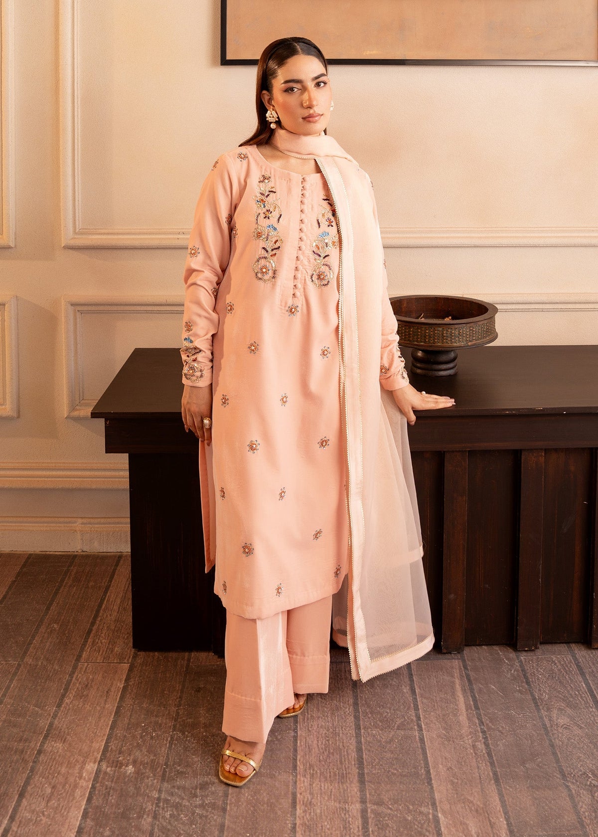 Fozia Khalid | The Velvet Rise 25 | BLOOM -  Fozia Khalid Ladies Clothes - Original Designer Dress - House of Maryam