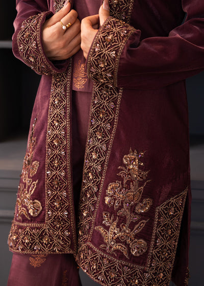 Fozia Khalid | The Velvet Rise 25 | OPAL MIST -  Fozia Khalid Ladies Clothes - Original Designer Dress - House of Maryam